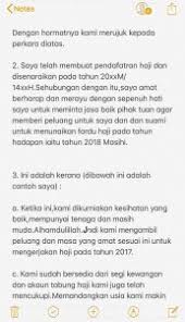 Tuan, rayuan untuk penempatan haji bagi tahun 1440 h/ 2019 m nama : Contoh Surat Rayuan Pergi Haji Mudah Dan Ringkas