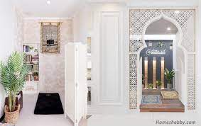 Jika mushola tersebut untuk 3 orang, ukuran yang pas adalah 2,5 m x 4 m. Tips Dan Inspirasi Mushola Cantik Untuk Ibadah Di Bulan Puasa Homeshabby Com Design Home Plans Home Decorating And Interior Design
