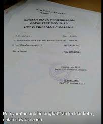 Korban Covid 19 Bertambah Beredar Biaya Rapid Test Di Upt Puskesmas Cikajang News Redaksi7