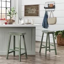 Backless bar stools are the perfect choice. Weston Home Ashby Saddle Seat Backless Wood Bar Stools Set Of 2 Antique Berry Red Walmart Com Walmart Com