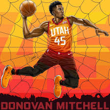 Potential scoring leader one day in the league. Donovan Mitchell Utah Jazz Basketball Nba Basketball Art Michael Jordan Basketball