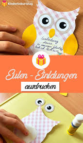 Eulen Einladung Bastelvorlage Zum Ausdrucken Gratis Einladung Kindergeburtstag Basteln Vorlagen Einladung Kindergeburtstag Basteln Eule Einladung Kindergeburtstag Basteln