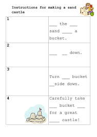 How to make a sand castle. Instructions For Making A Sandcastle Teaching Resources
