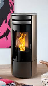 Poêle à bois avec bouilleur destiné à être raccordé à votre réseau de chauffage central. Nobis Poele A Granules A11 V C Top Coax Round Poeles Et Foyers