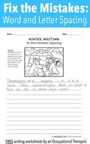 Winter Writing Fix The Mistakes Winter Writing Occupational Therapy Handwriting Handwriting Activities