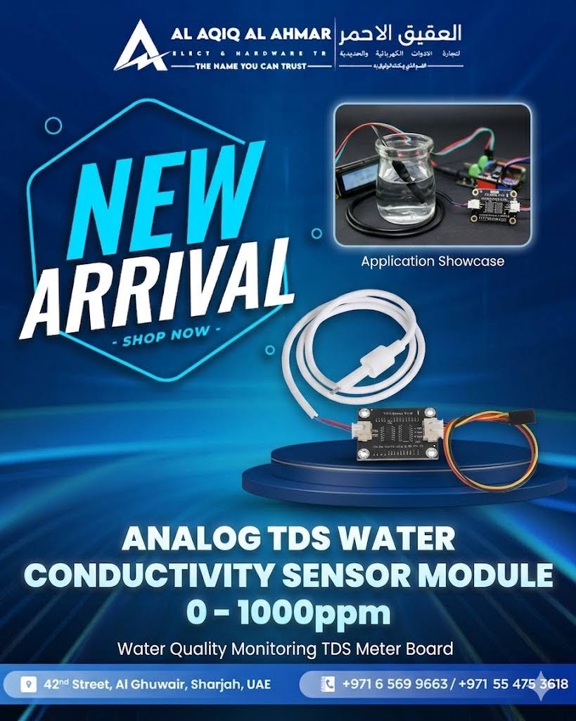 Analog TDS Water Conductivity Sensor Module (0–1000 ppm) product image