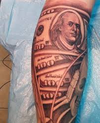 Of course, the ben franklin half is in homage to the large tattoo blueface has on the right side of his face. Top 53 Mind Blowing Money Tattoo Ideas 2021 Inspiration Guide