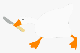Untitled goose game latest version: Untitled Goose Game Goose With Knife Hd Png Download Kindpng