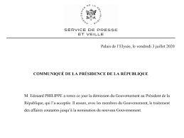 D�mission de la pr�sidente du conseil municipal de mahdia. France Edouard Philippe Resigns Le Canape English News