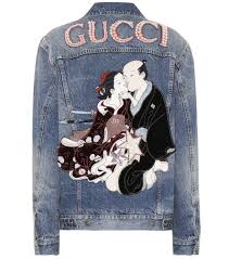 Gucci Verzierte Jeansjacke Gucci Verleiht Der Klassischen Jeansjacke In Der Neuen Saiso Embellished Denim Jacket Embroidered Denim Jacket Embellished Denim