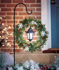 New Solar Stake Christmas Lantern Wreath Yard Decor Outside Christmas Decorations Christmas Lanterns Outdoor Christmas Diy