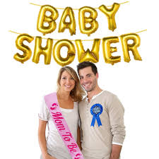 Baby shower baby shower decoration baby shower games baby shower cap ··· mom to be baby shower blocks transparent box with letter. Party Propz 3pcs Gender Reveal Party Baby Shower Decoration Golden Foil Balloon With Mom To Be Sash And Dad To Be Badge For Baby Shower Birthday Party Supply Docarations Party Propz