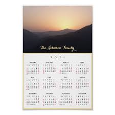 Golden Sky Sunrise In The Mountains 2021 Calendar Poster Zazzle Com In 2020 Calendar Poster 2021 Calendar Custom Posters
