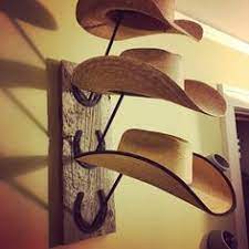 Horseshoe And Barn Wood Cowboy Hat Rack Etsy