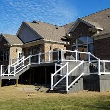 Winston railings are also easy to assemble, include all brackets and instructions necessary, in addition to a customer service team that is available. Durables 3 High Kirklees Vinyl Railing With Round Black Aluminum Spindles White