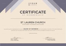 Collection of most popular forms in a given sphere. Church Membership Certificate Design Template In Psd Word Illustrator Indesign