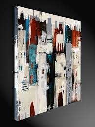 Abstrakte Bilder Auf Leinwand Kaufen Moderne Galeriekunst Conny Niehoff Eine Stadt Im Suden Abstrakte Kuns Acrylmalerei Abstrakt Abstrakt Leinwand Kaufen