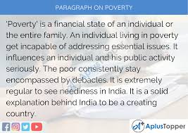 Republika ng pilipinas), is an archipelagic country in southeast asia. Paragraph On Poverty 100 150 200 250 To 300 Words For Kids Students And Children A Plus Topper