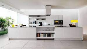 Designer kitchen creates the highest quality contemporary kitchens units and design that is perfectly fit to your home. Modern White Kitchen Cabinets With Laminate Island Interior Color Ideas White Modern Kitchen Contemporary Kitchen Design Modern Kitchen