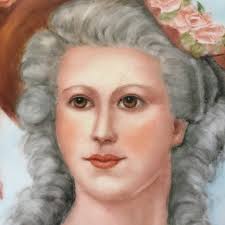 Vintage Rococo Style Female Portrait