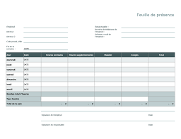 Ce Modele Accessible De Feuille De Presence Employe Vous Aide A Suivre Les Salaires Feuille De Presence Feuille Lettre De Motivation