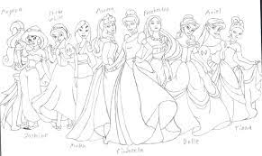 Search through 623,989 free printable colorings at getcolorings. Disney Princesses Group Sketch By Djfirehawk On Deviantart Disney Princess Colors Disney Princess Coloring Pages Princess Coloring Pages