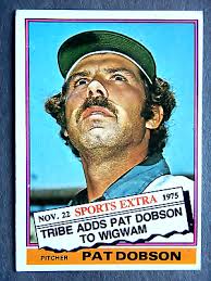 Pat Dobson #296T Topps Traded 1976 Baseball Card (Cleveland Indians) *VG