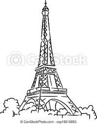 This listing features a set of 35 paris clipart images. Eiffel Tower In Paris France Sketch Vector Illustration Canstock