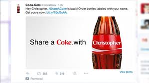 Coca‑cola launches new campaign that celebrates its unique and refreshing taste. Coke Makes Twitter A Bit More Personal Brandingmag