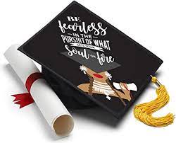 Amazon Com Tassel Toppers Set Your Soul On Fire Grad Cap Decorated Grad Caps Motivational Inspirational Grad Caps Home Kitchen