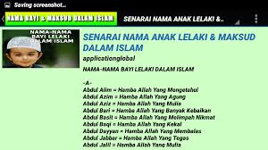 Nama bayi islam lelaki a aakif beriktikaf aalam dunia aali yang mulia, tinggi kedudukannya aamir memakmurkan aariz yang dihormati aathif belas kasih aatik. Kapada Remove App