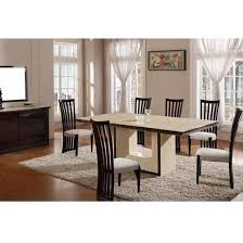 Chic Cream Marble Dining Table And 8 Contempo Chairs Dining Furniture Sets Dining Table Marble Dining Room Images