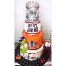 Astros Cake Baseball Cake Astros Baby Shower Cakes