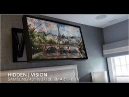 Posted 14th january 2013 by hidden vision tv mounts. Hidden Vision Automated Tv Mount Extends Over Bed Youtube