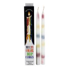 12- Pack Multi - Color Drip Candles | Rainbow Drip Color | 12 Packets - Etsy