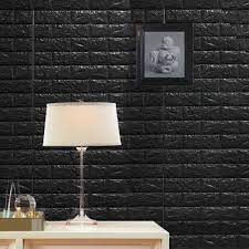 These 3d wall panel wall panels bring affordable elegance into any room. 10 Pack 58 Sq Ft Black Foam Brick Wall Tiles Peel And Stick 3d Wall Panel Room Decor Tableclothsfactory