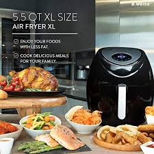 Power Air Fryer Oven Reviews 5 5 Qt Air Fryer Xl Size Cooking Recipes Cookbook Recipes Cooking