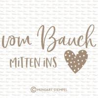 Holzstempel Vom Bauch Mitten Ins Herz Holzstempel Taufe Basteln Mit Kindern