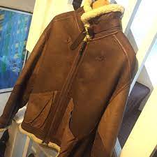 Giorgio Armani 80s Shearling Aviator Leather Jacket Great Condition Aviator Leather Jacket Leather Jacket Red Leather Jacket