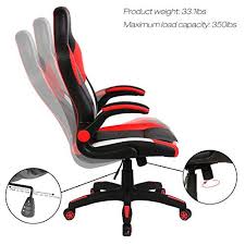 Seatzone Racing Car Style Bucket Seat Gaming Chair Curved High Back Executive Swivel Office Leather Chair Adjustable Leather Chair Gaming Chair Racing Chair