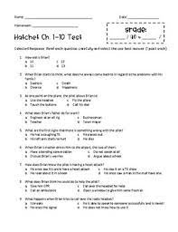 Hatchet Chapter 1 10 Assessment By Kylie S Corner Tpt