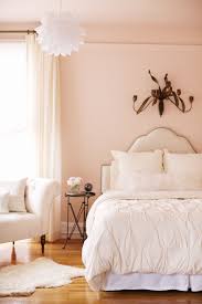 All White With Blush Walls Peach Bedroom Pink Living Room Bedroom Design