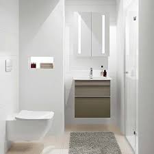 Graue steinfliesen und dusche mit glastür. Minibad Ideen Zum Einrichten Und Gestalten Schoner Wohnen