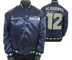 Nfl Seattle Seahawks Fan 12 Satin Jacket With Reflector Characters Nfl Seattle Seahawks Fans Seattle Seahawks