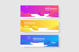 Download 3 Set 3d Banner With Modern Gradients Wave Rectangle Shapes Graphic By Indostudio Creative Fabrica PSD Mockup Templates