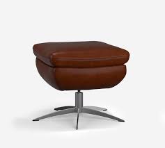 Aodailihb glider chairs rocking chair with ottoman 360° swivel chair pu leather upholstered armchair lounge chair sliding chair set (black) 4.0 out of 5 stars 53. Wells Leather Swivel Ottoman Pottery Barn
