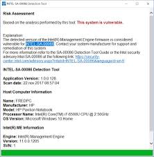 To do this please follow the steps in the text file fw2.1.5.1034.txt. Solved Intel R Management Engine Vulnerability Hp Support Community 6430548