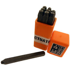 9 Pc. Hardened Steel Punctuation Mark Punch Set In 1/16" Size