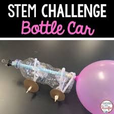 Stem Challenge Build A Bottle Car Featuring Newton S 3rd Law Stem Challenges Stem Activities Challenges Balloon Cars