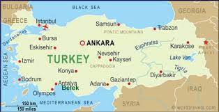 Turkiet är ett land med 73 provinser och ett fotfäste på fastlandet i europa. Turkiet Stader Karta